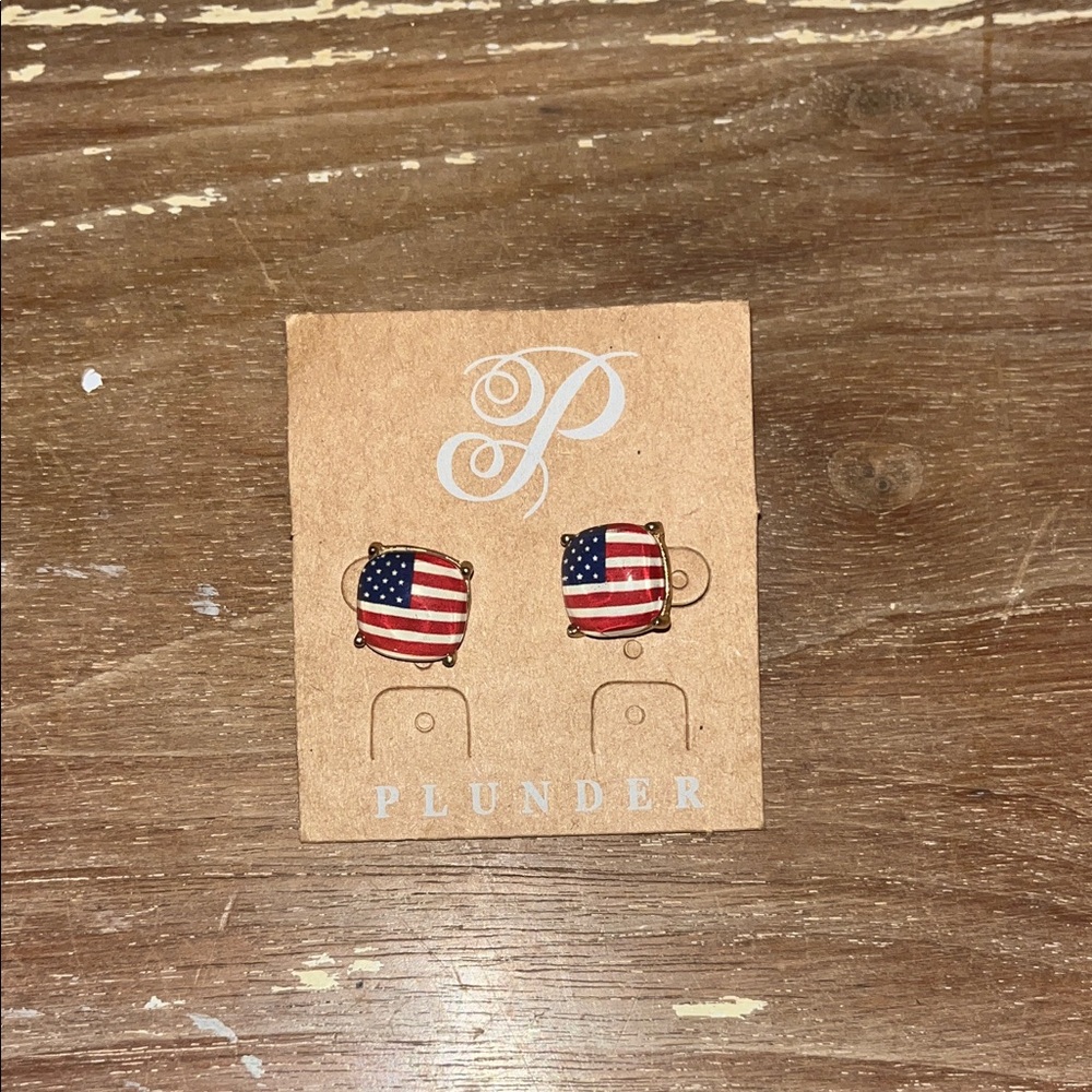 Plunder Kids Patriotic Flag Earrings